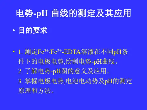 实验十七 电势-pH 曲线的测定及其应用