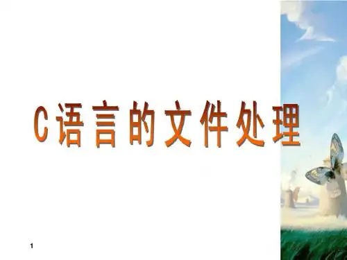 九、C语言文件处理
