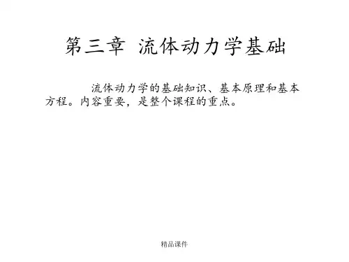 第三章 流体动力学基础