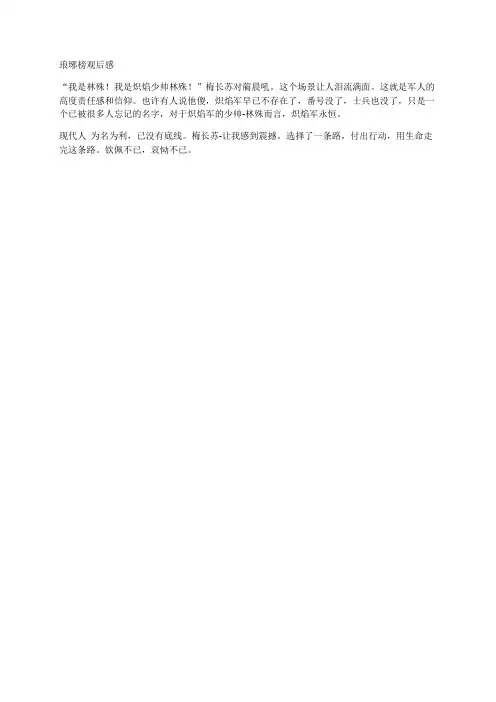 琅琊榜观后感
