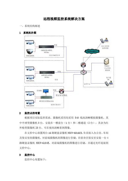 远程视频监控系统解决方案