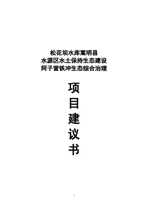嵩明县阿子营乡生态综合治理项目建设可行性研究报告
