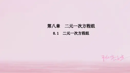 年春七年级数学下册8.1二元一次方程组导学课件(新版)新人教版