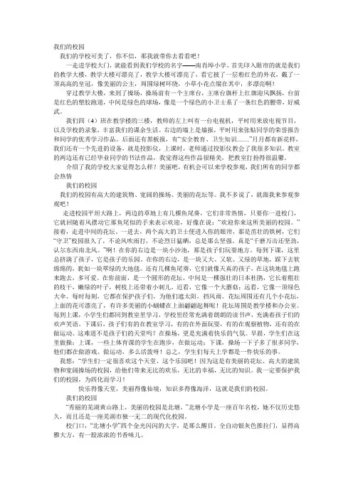 我们的校园作文作文