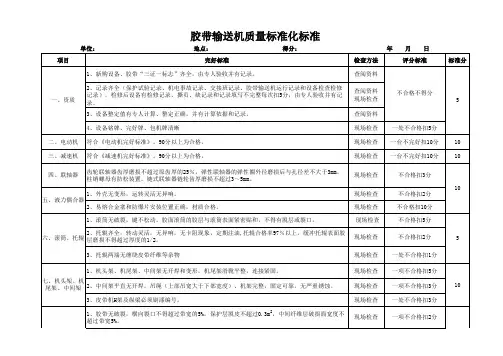 胶带输送机标准