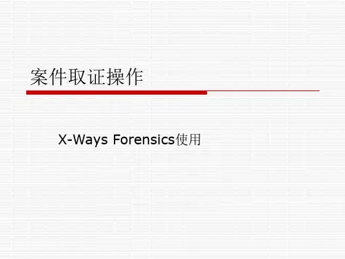 案件取证操作X-Ways