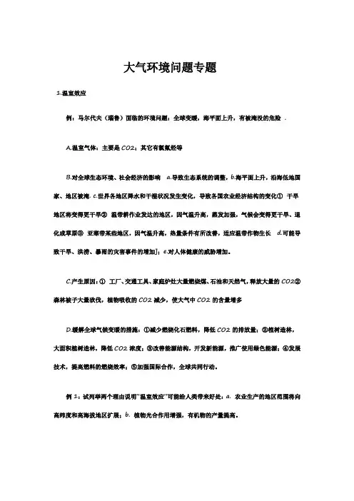 大气环境问题专题