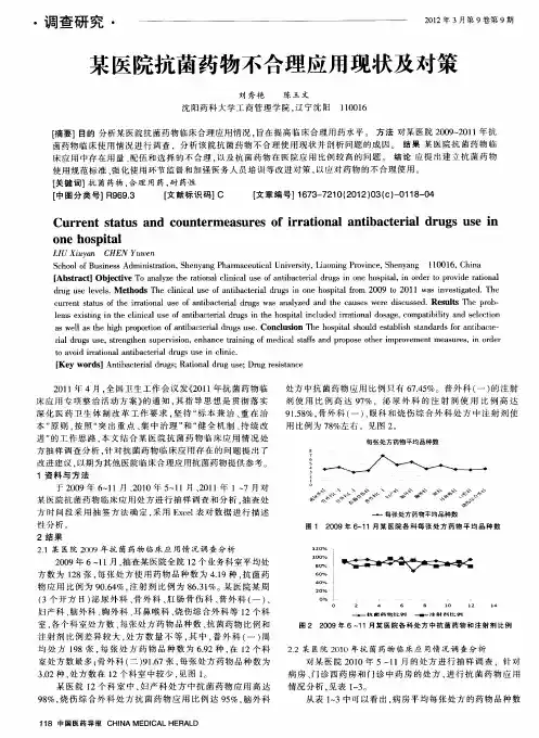 某医院抗菌药物不合理应用现状及对策