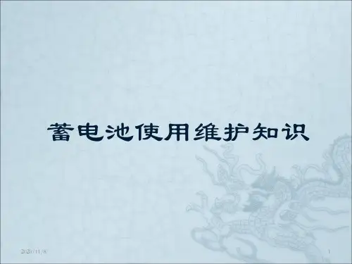 蓄电池使用维护知识PPT课件