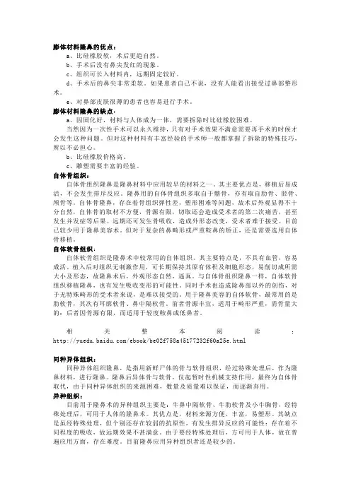 【鼻腔病】鼻部整形3