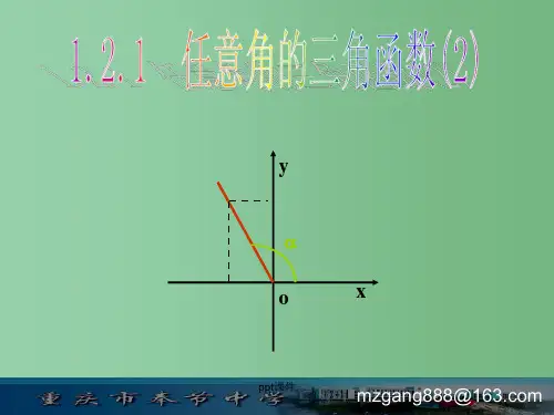 高中数学 1.2.1任意角的三角函数2 新人教A版必修4