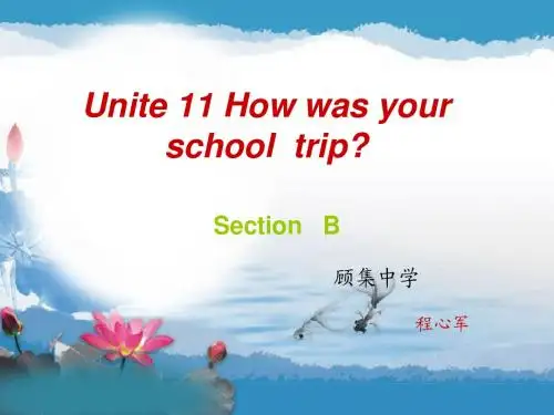 人教版英语七年级下册Unit 11 How  was your school trip ？ Section  B