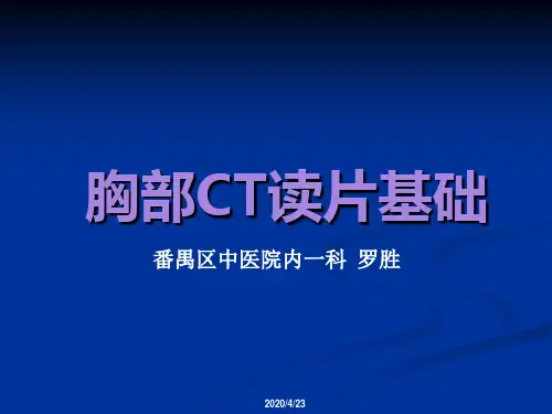 临床医生胸部CT读片分析