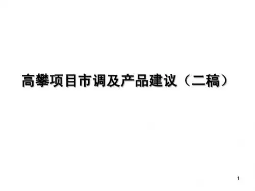 高攀项目市调及产品建议(8.22)