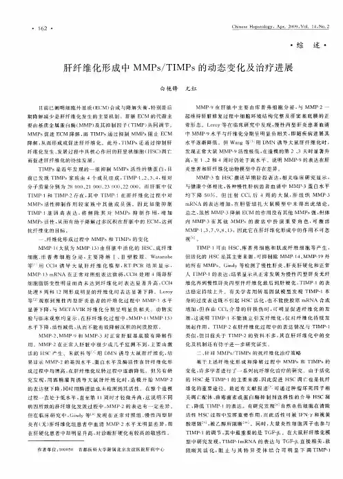 肝纤维化形成中MMPs／TIMPs的动态变化及治疗进展