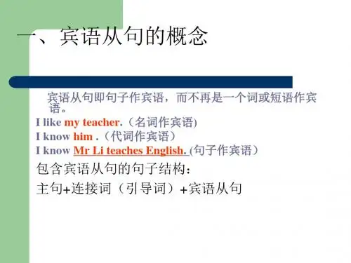 初中英语宾语从句新PPT课件