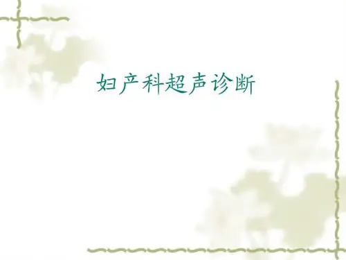 《妇产科超声诊断》PPT课件.ppt