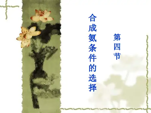 合成氨条件的选择.