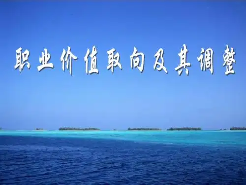 20161209(星期五第三节课)职业价值取向及其调整