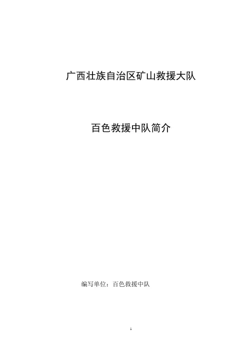 2014百色救援中队简介