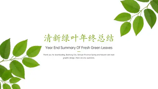 小清新绿叶年终总结