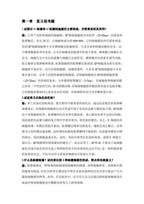 微生物学-复习题-2015