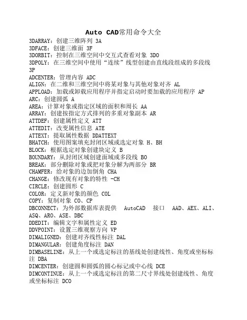 CAD命令大全 3