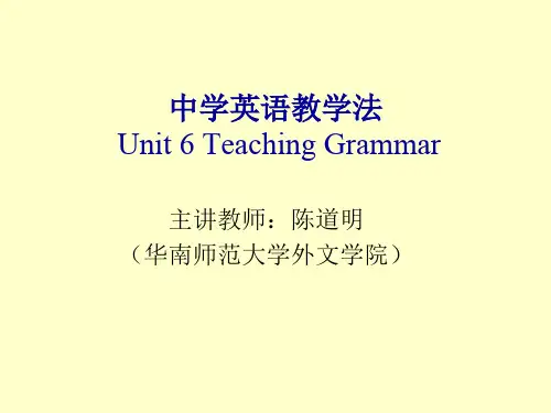 中学英语教学法-Unit-6-Teaching-Grammar