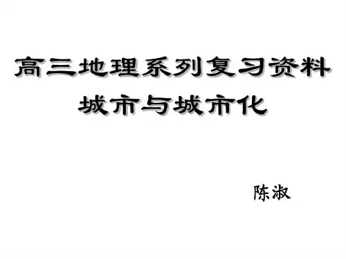 高三复习城市与城市化51页PPT