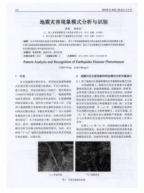 地震灾害现象模式分析与识别