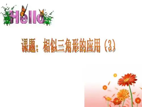 10.7相似三角形的应用(3)