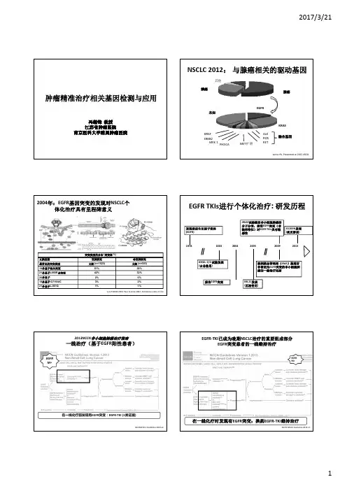 1 肿瘤精准治疗相关基因检测与应用