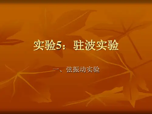 实验05:驻波实验