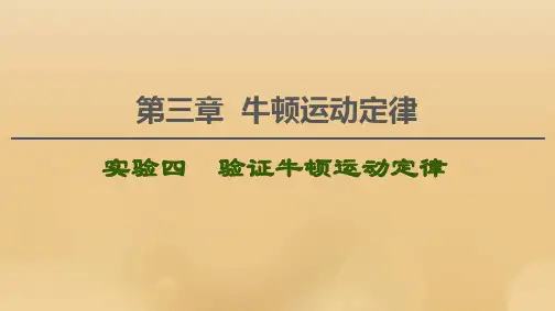 江苏专用2021版高考物理一轮复习第3章牛顿运动定律实验4验证牛顿运动定律课件2