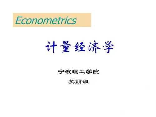 计量经济学1