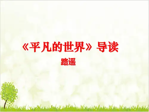 《平凡的世界》导读优质课件ppt