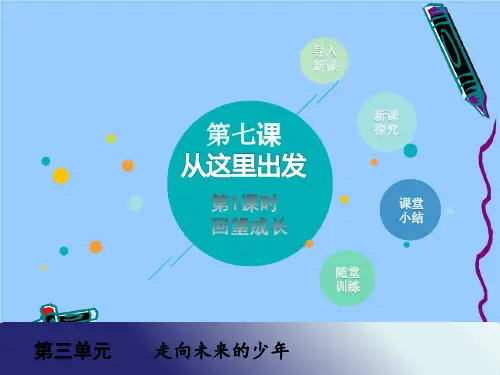 人教版2020夏编九年级道德与法治下册 第三单元 走向未来的少年 第七课 从这里出发 第1框 回望成长课件