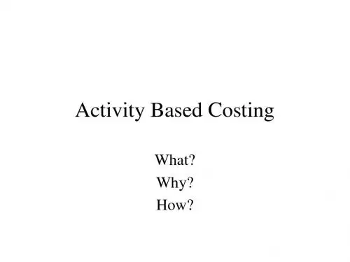 Activity Based Costing