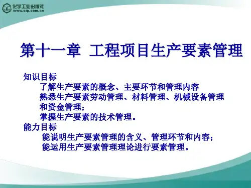 工程项目生产要素管理