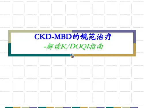 CKD-MBD治疗指南解读
