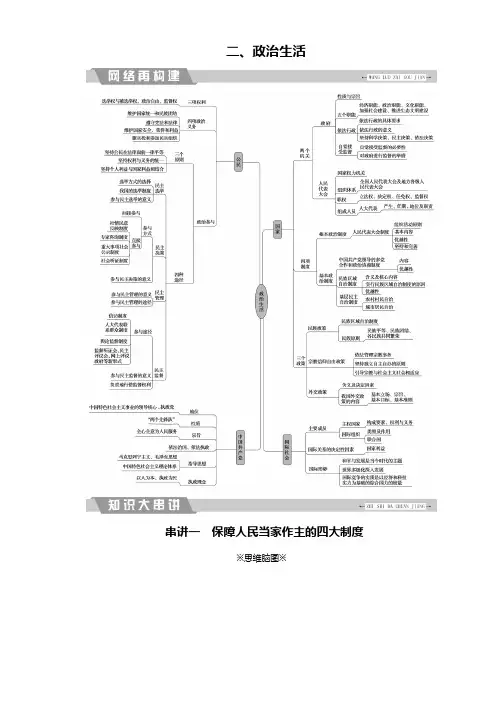 高考总复习政治文档：二、政治生活 Word版含解析