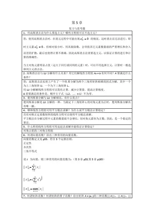 李庆扬-数值分析第五版第5章习题答案(20130808)