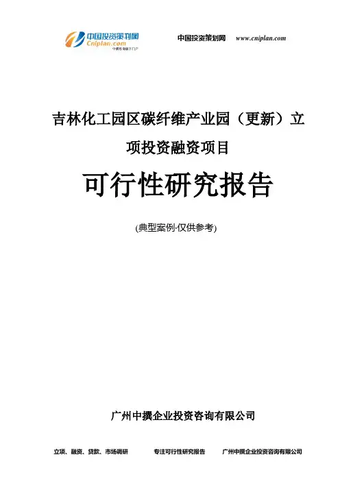 吉林化工园区碳纤维产业园(更新)融资投资立项项目可行性研究报告(非常详细)
