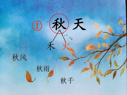 部编版小学一年级语文上册课文1秋天图文