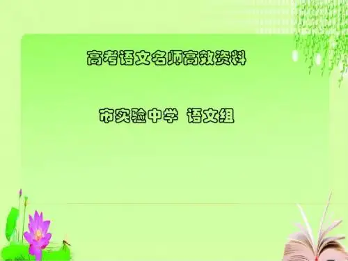 高考语文名师高效资料附答案解析考点六 文言文阅读 提分点16