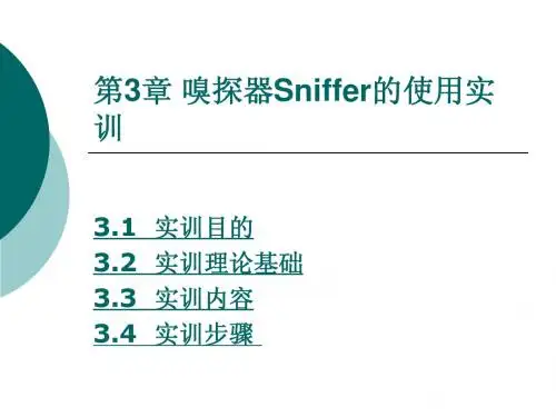 3嗅探器Sniffer的使用实训