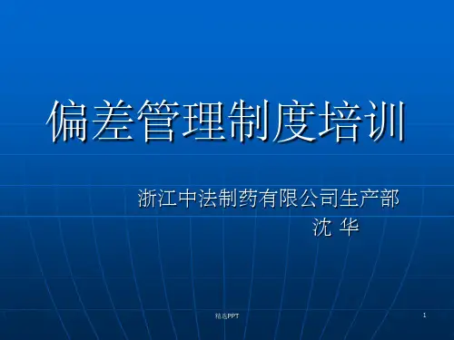 《偏差管理制度培训》PPT课件