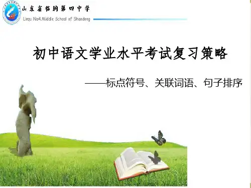 中考语文二轮专题复习:标点、关联词语、排序课件(33张PPT)