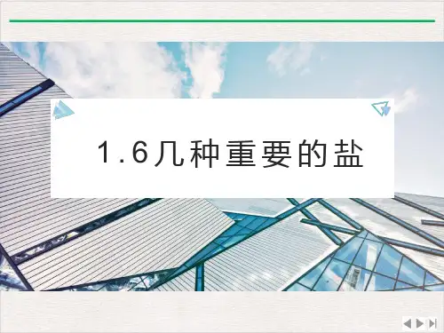 浙教版九年级上册科学1.6几种重要的盐