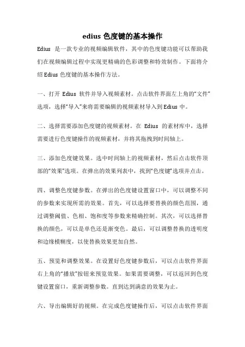 edius色度键的基本操作